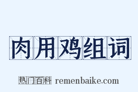 肉用鸡组词是什么意思的图片